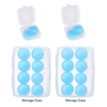 Soft Silicone Ear Plugs Putty Ear Plugs for Sleeping Swimming earplugs for Kids Adults,20pcs (20Pairs) Blue