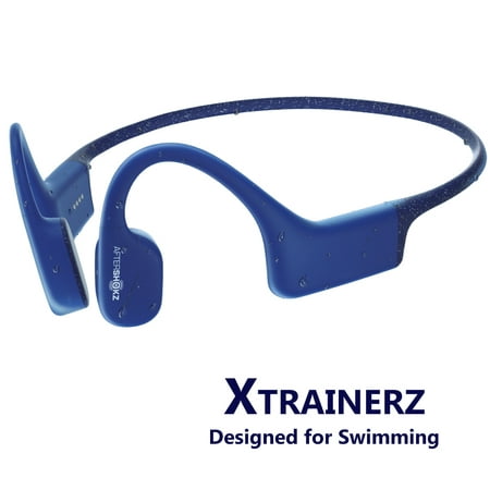 AfterShokz Xtrainerz Open-Ear Mp3 Swimming Headphones, Sapphire Blue (Not Bluetooth Compatible)