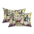 thumbnail image 2 of Haosy Satin Pillowcase for Hair and Skin Standard Cooling Silk Pillow Case with Envelope Closure Grape and Wine 20"x40", 2 of 9