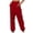 Red, variant on WREESH Womens Sweatpants Casual Trousers High Waist with Pockets Long Pants Brown