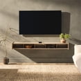 thumbnail image 4 of Pemberly Row Simple Floating 70 inch Wood TV St& Symmetrical Wall Mounted - Oak, 4 of 8