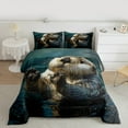 thumbnail image 2 of jejeloiu Kawaii Sea Otter Full Size Comforter Sets,Cartoon Animal Bedding Comforter Set,Blue Brown Bedding Sets For Boys Teens,Luxury Bedroom Decor Reversible,3pcs, 2 of 8