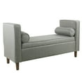 thumbnail image 5 of HomePop Rimo Upholstered Storage Bench - Gray, 5 of 7