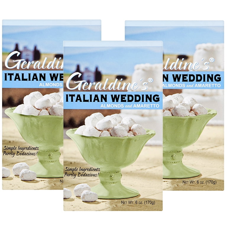 (3 Pack) Geraldine's Italian Wedding Cookies, 6 oz