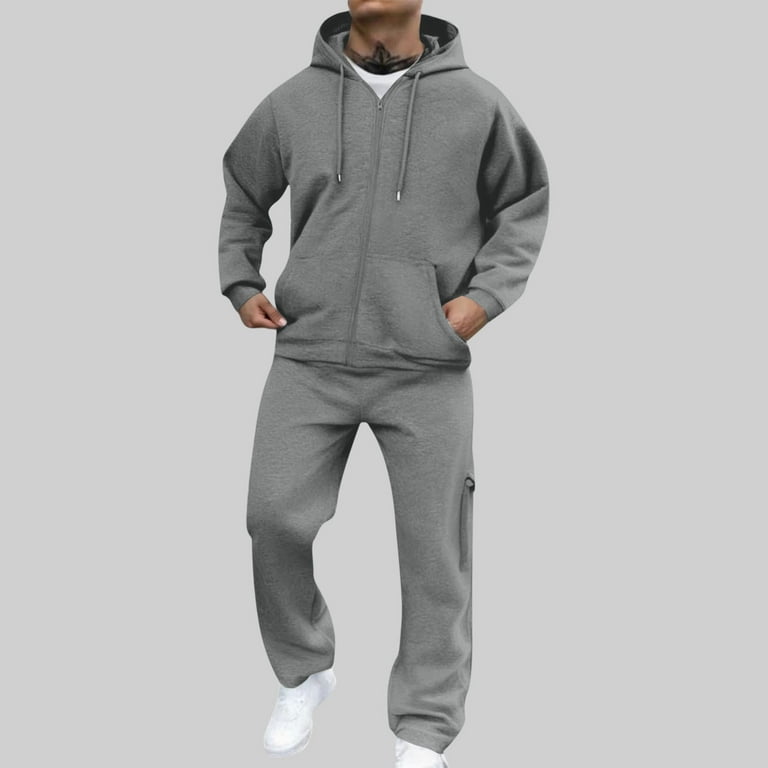 WMTBSRSW Mens Jogger Sweatsuit Casual Sweat Suits for Men Piece