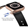 thumbnail image 2 of Compatible con Apple Watch Band 41 mm 40 mm 38 mm, correa de repuesto de cuero genuino para iWatch Ultra SE2 SE Series 8 7 6 5 4 3 2 1 (negro), 2 of 5