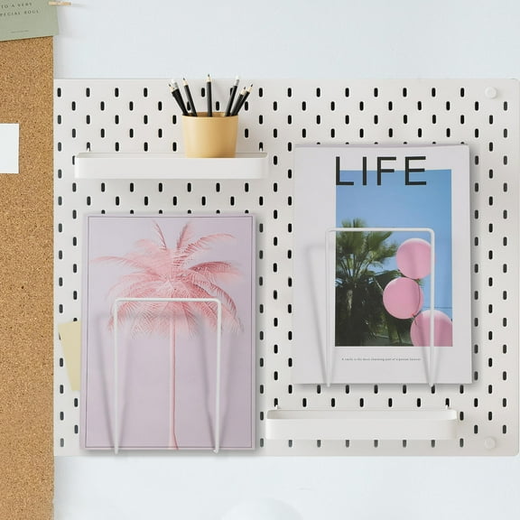 FRCOLOR  4 Pcs Peg Board Display Stand Garage Wall Shelf Office
