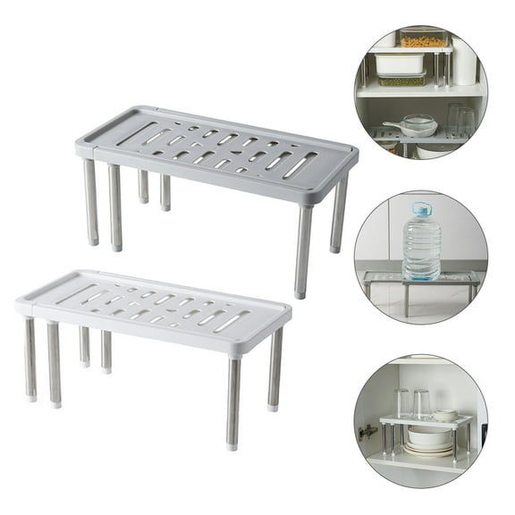 WHAMVOX 2 Pcs Multi-function Storage Rack Kitchen Pull Out Dish for Cabinet Organizer