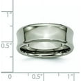 thumbnail image 6 of Chisel Titanium Polished Concave 8.2mm Beveled Edge Band - Ring Size 9.0, 6 of 8