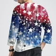thumbnail image 4 of DBAIXID Fourth Of July 3/4 Sleeve T-Shirts Mens Crew Neck Plus Size 1776 United We Stand Tops American Flag Red White and Blue Tshirts Comfy Patriotic Tees Blue XL, 4 of 5