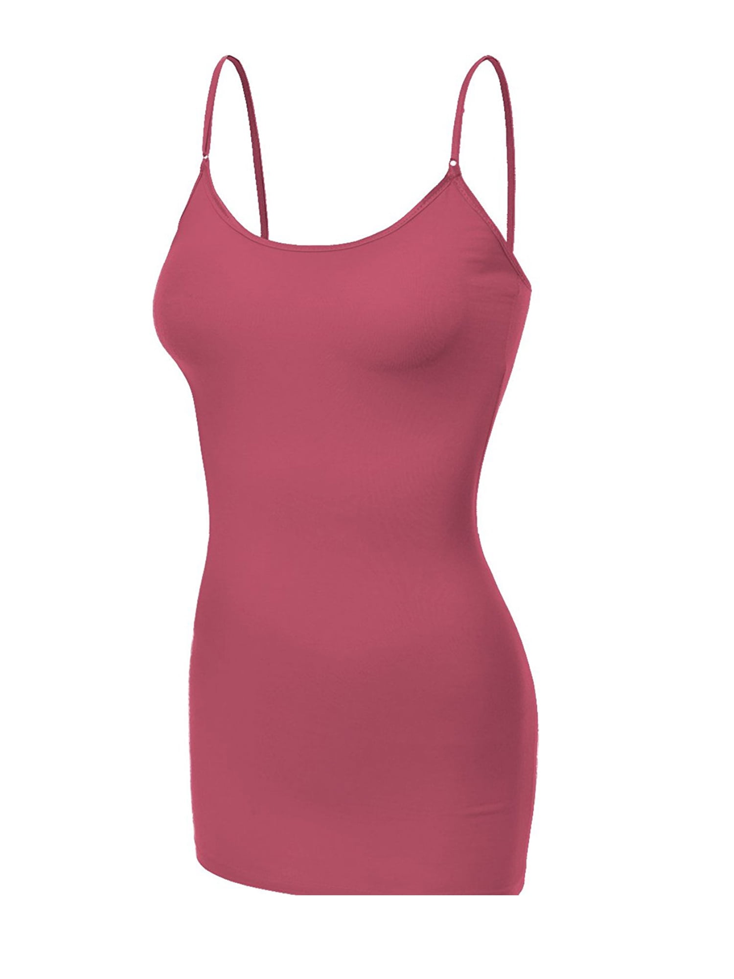Essential Basic Women s Basic Casual Long Camisole Cami Top Regular And