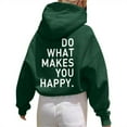 thumbnail image 1 of WZXFASHION Veste à Imprimé Lettre pour Femmes Manches Longues Automne Hiver Chandail à Capuchon Oversize Chandail à Capuchon Économies de Printemps Liquidation Chandail Court, 1 of 8
