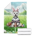 thumbnail image 2 of Happy Easter Hello Spring West Highland White Terrier Playing Football Cozy Fleece Blanket Westie Westy Dog Lover Warm Soft Throw Blanket - 13003, 2 of 5
