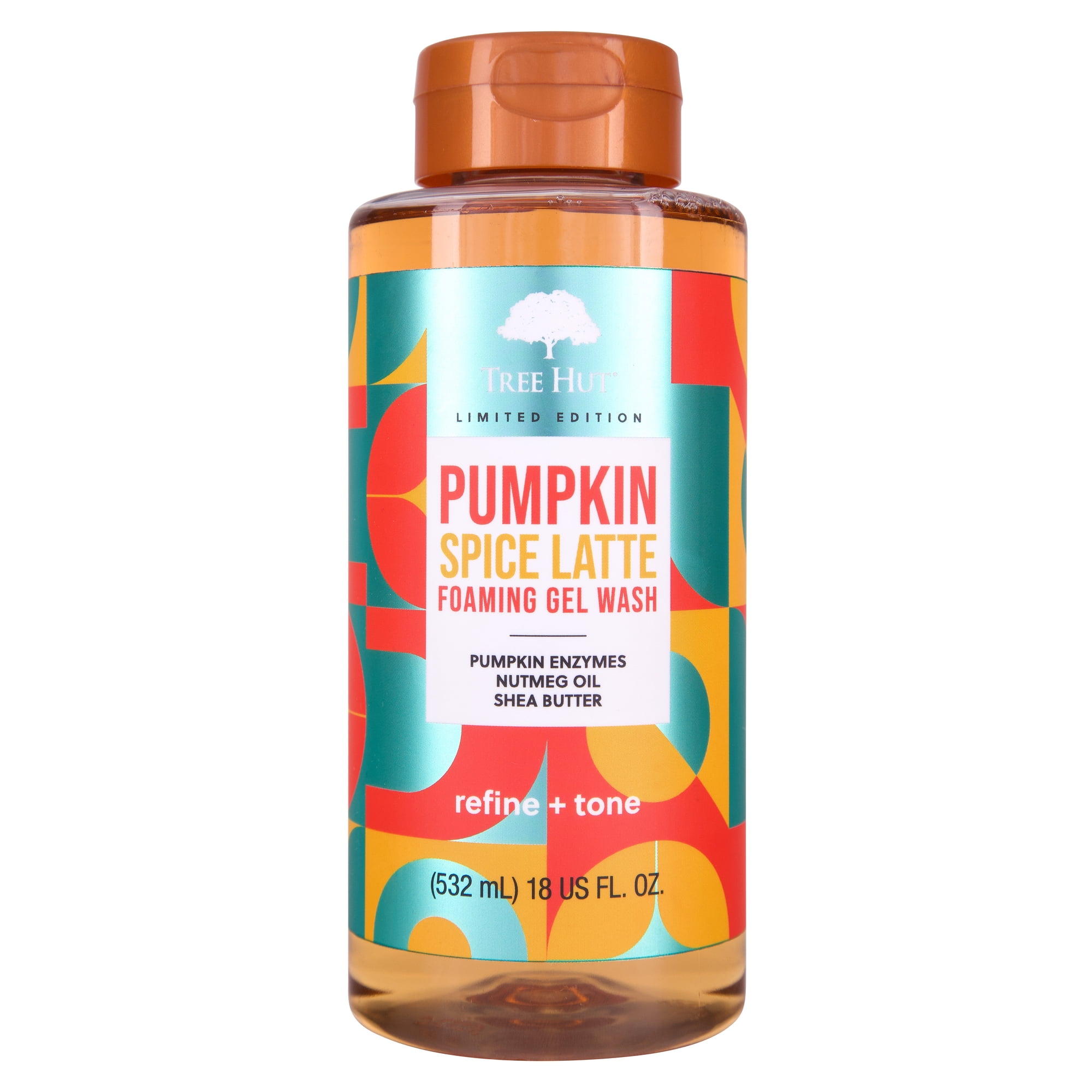 Tree Hut Pumpkin Spice Latte Nourishing & Moisturizing Foaming Gel Wash, 18 oz