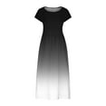 thumbnail image 4 of CALAFEBILA Sundresses for Women 2025 Sleeveless Gradient Color Midi Kaftan Dress Cotton Linen Pockets Tank Dress Long Teen Dresses, 4 of 5