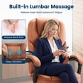 thumbnail image 2 of Vyrox Ergonomic Executive Office Chair with Massage Lumbar Support & Footrest, Reclining High-Back PU Leather Desk Chair, Brown, 2 of 7