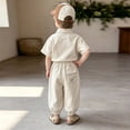 thumbnail image 2 of 6-12 Months Toddler Boys Joggers Pants Elastic Waist Sweatpants Kids Baby Soft Running Athletic Trousers Boys Baggy Sweatpants Beige Pants, 2 of 7