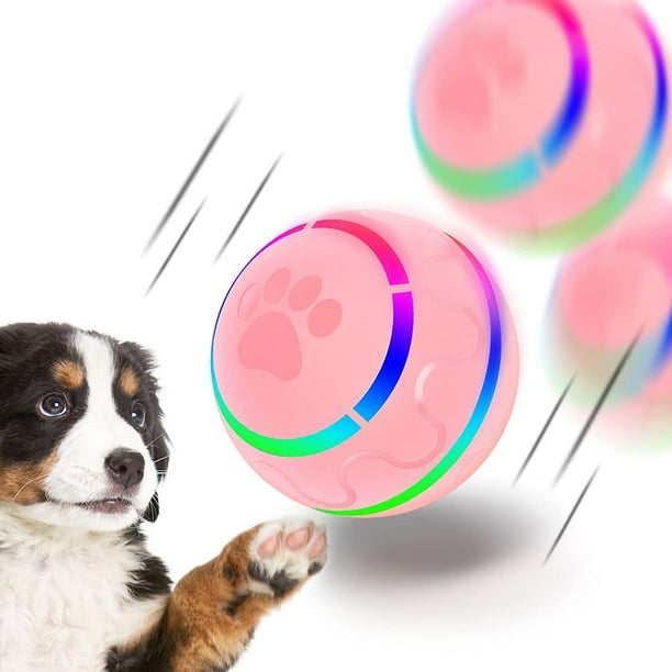 Pet Ball for Dogs Interactive Dog Toy Durable Automatic Rolling Ball with Led Flash Lights for Small Large Dogs Breed Wicked Ball with Motion USB Rechargeable pink Walmart