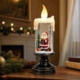 thumbnail image 2 of Lighted Christmas Snow Globe Candle Tabletop Decor Christmas Candle Holder Figurine Christmas Table Decor for Mantel Shelf Winter Home Decoration, 2 of 7