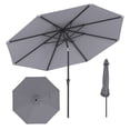 thumbnail image 1 of Gymax Parasol de Marché Robuste pour Patio avec Mécanisme d'Inclinaison, Manivelle, 8 Nervures Robustes, Extérieur, 1 of 10