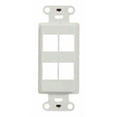 thumbnail image 2 of 3-Port Decorator Outlet Strap, White, 2 of 2