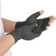 thumbnail image 3 of LAICAIW Arthritis Compression Gloves Relieve Pain from Rheumatoid, RSI,Carpal Tunnel, Hand Gloves Fingerless for Computer Typing and Dailywork, Support for Hands and Joints (L, Grey), 3 of 7