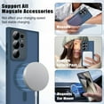 thumbnail image 4 of Dteck with Lens Protector Case for Samsung Galaxy S23 Ultra, Magnetic Wireless Charging Matte Shockproof Armor Luxury Slim Matte Hard Cover, Darkblue, 4 of 5