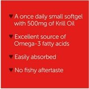 MegaRed Dietary Supplement Extra Strength 500mg Omega-3 Krill Oil, 40ct
