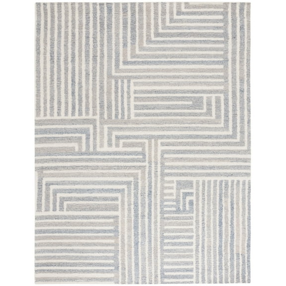 SAFAVIEH Renewal Dzvonko Geometric Area Rug, Blue/Ivory, 8' x 10'