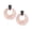 Pink, variant on 1928 Jewelry Ancienne Brown Obsidian Gemstone Hoop Earrings