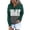 Green, variant on BiZtdJrK Womens Long Sleeve Pullover Sweatshirts Fashion Colorblock Hooded Sweat Shirts Casual Button Neck Drawstring Hoodies with Pockets Daily Sales of the Day Black S