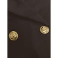 thumbnail image 2 of Womens Double Breasted Gold Button Front Blazer Jacket(Brown,X-Large), 2 of 7
