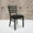 Black Vinyl Seat/Black Metal Frame, variant on BizChair 2 Pack Black Ladder Back Metal Restaurant Chair - Walnut Wood Seat
