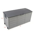 thumbnail image 4 of Hassch Outdoor Storage Box, 75 Gallon Indoor & Outdoor Deck Box with Lockable Lid, Waterproof Bin with Handles and Wheels for Patio Cushions, Gardening Tools, Grey, 4 of 8