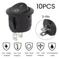 thumbnail image 1 of 10Pcs ON/OFF 2 Pin Round Rocker Switch Illuminated Car Dashboard Dash Boat Rocker Switches, 1 of 5