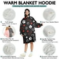 thumbnail image 5 of Wearable Oversized Blanket,Paw Prints and Bones Wearable Blanket Hoodie for Adults,Cozy Hooded Blankets with Super Pockets,Super Warm Fuzzy Pullover for Women & Men, 5 of 6