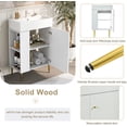 thumbnail image 3 of 21.6" Bathroom Vanity, Combo Cabinet, Single Ceramic Vessel Sink, Left Side Storage, Large, 3 of 7