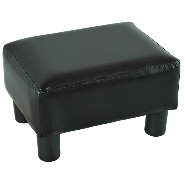 Modern Small Faux Leather Ottoman / Footrest Stool