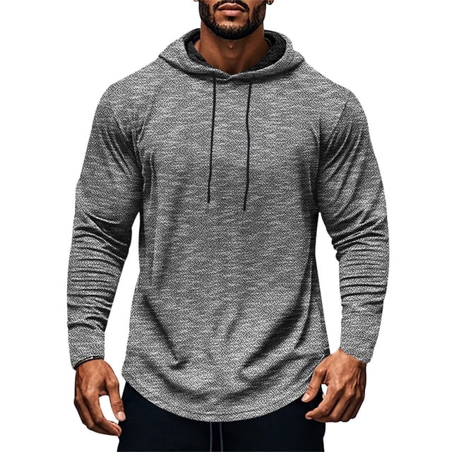NLLSHGJ Chandail à Capuche pour Hommes, Manches Longues, Sport, Course, Décontracté, Bleu