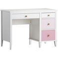 thumbnail image 4 of Monarch Poppy Hill Kids Desk blanc, rose Tiroirs, 4 of 9