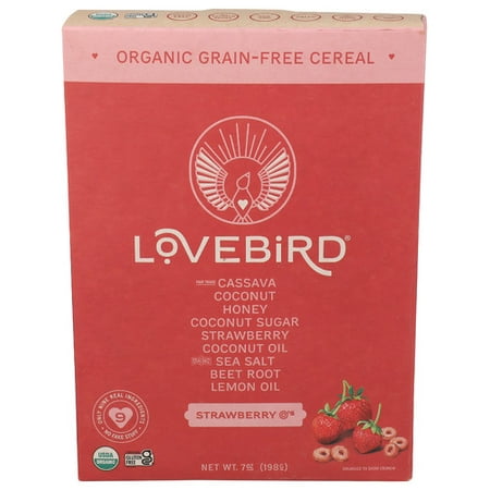 (6 Pack) Lovebird Strawberry Grain-Free Cereal 7 Oz