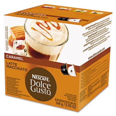 Dolce Gusto Coffee Capsules, Caramel Latte Macchiato, 1.93oz, 16/Box (NES02430)