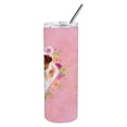 thumbnail image 3 of Carolines Treasures CK4141TBL20 Jack Russell Terrier Pink Flowers Stainless Steel 20 oz Skinny Tumbler 20 oz multicolor, 3 of 3