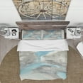 thumbnail image 3 of Designart 'Watercolor Minimal Blue Tones II' Cottage Duvet Cover Set, 3 of 4