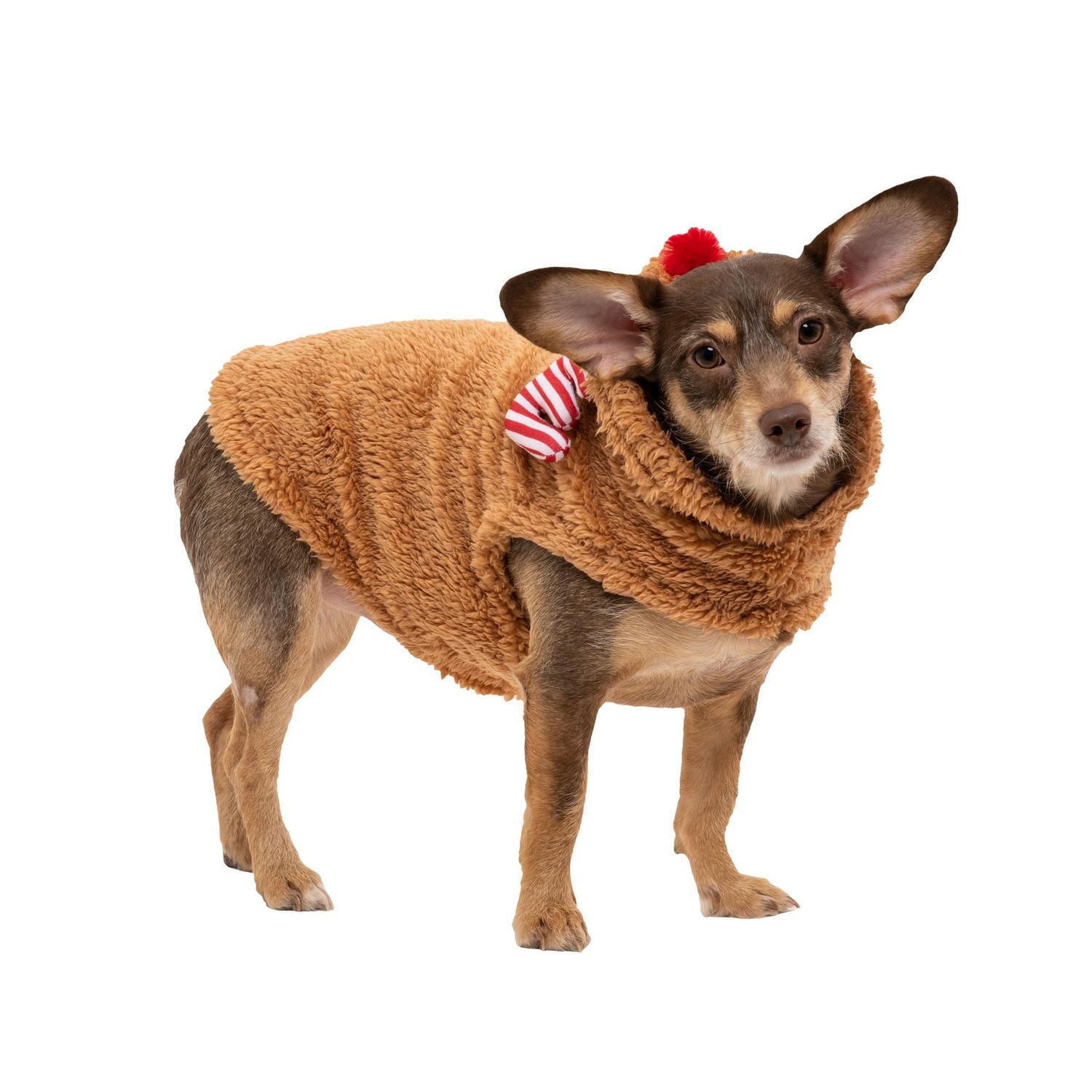 Vibrant Life Holiday Tan Deer Pet Hoodie - Dog and Cat Hoodie