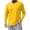 Yellow, variant on ZCFZJW Men's Big and Tall Shirts Cotton V Neck Basic Solid Color Long Sleeve Tops Loose Fit Casual Overszied Spring Summer Soft Basic Tee Shirt Sky Blue XL