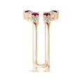 thumbnail image 3 of ANGARA Natural Ruby and Diamond Sunburst Ring Wrap in 14K Rose Gold for Women (Size-2.6mm) | July Birthstone, Birthday, Anniversary, Jewelry Gift for Women | Natural Ruby Ring, 3 of 11
