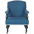 thumbnail image 2 of SAFAVIEH Coral Transitional Linen Arm Chair, Steel Blue, 2 of 5