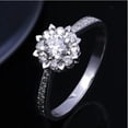 thumbnail image 2 of 1ct Snowflake Cz Wedding Band Women's Jewelry 925 Silver Engagement Ring Sz 4-9, 2 of 6