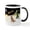 White/Black Inside, variant on CafePress - Night Flight/Golden 12 Mug - 11 oz Ceramic Mug - Novelty Coffee Tea Cup